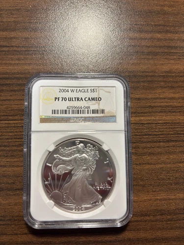 2004-W American Silver Eagle ASE $1 NGC PROOF PR PF 70 ULTRA CAMEO (UCAM)