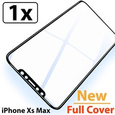 Panzerfolie für iPhone Xs Max 9H Display Schutzfolie Echt Glas mit Carbon Rand