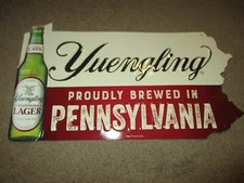 YUENGLING Proudly Pennsylvania METAL TACKER SIGN craft beer brewery brewing H