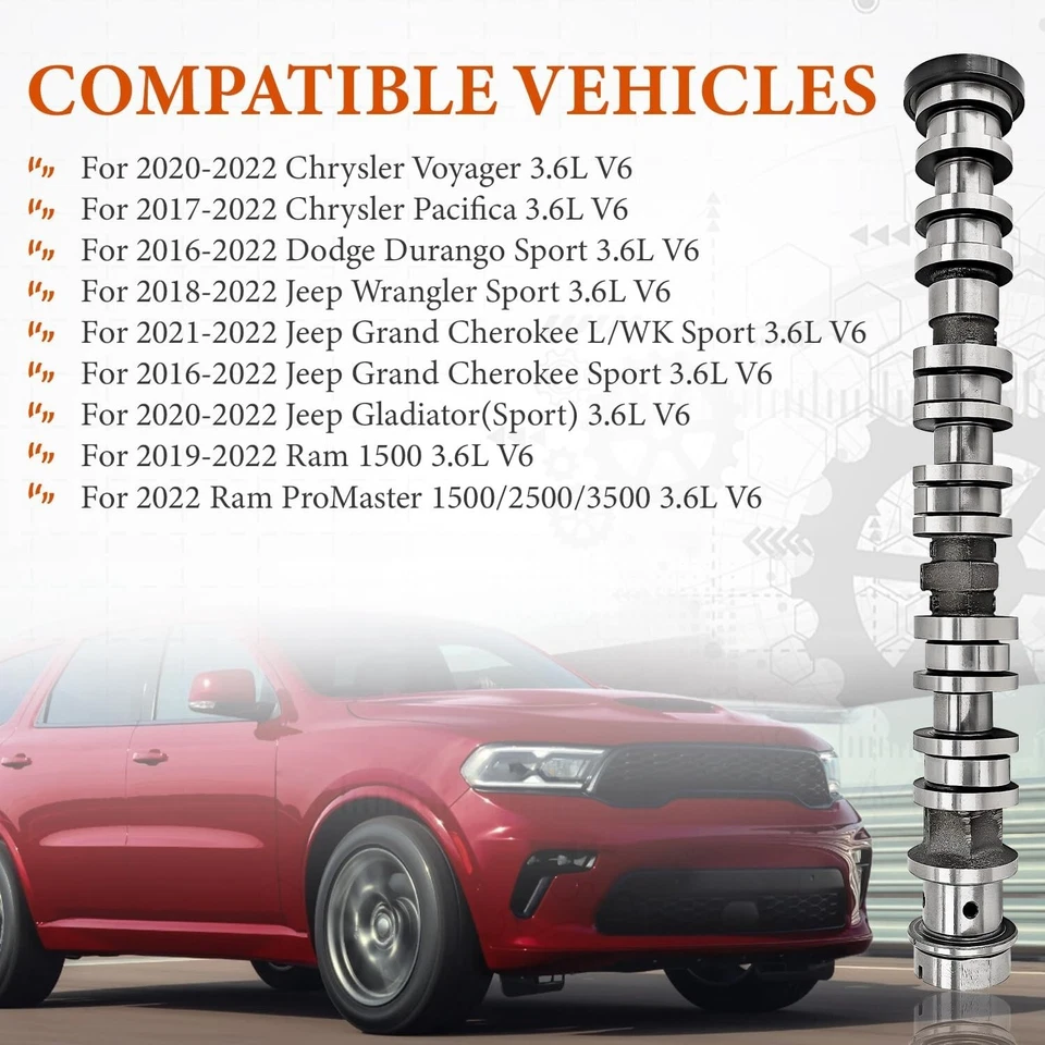 5047913AD Right Side Intake Cam Camshaft For 2016-2024 Jeep Dodge Chrysler 3.6L Foto 4 de 4