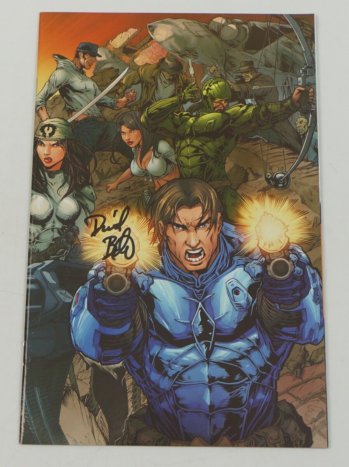 Marksmen #2 VF/NM San Diego Comic-Con Exclusive Cover signed by David Baxter