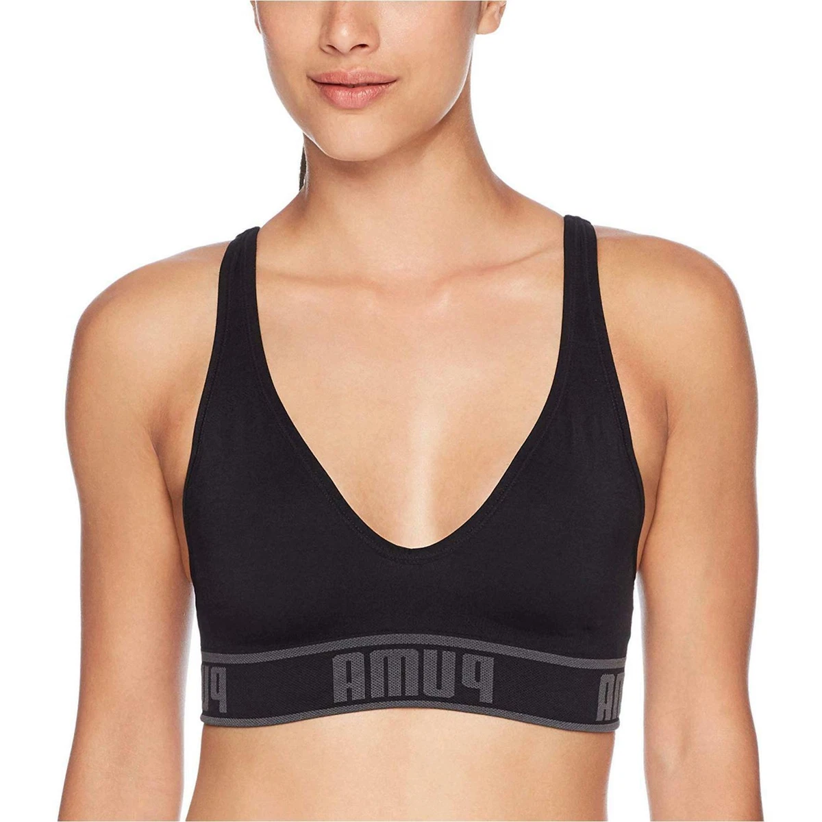 New PUMA Women's Solstice Seamless Sports Bra black color large size