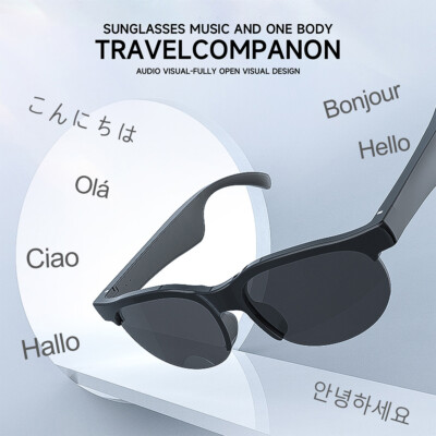 Wireless AI Language Smart Translator Glasses Headphone 150 Language Translation