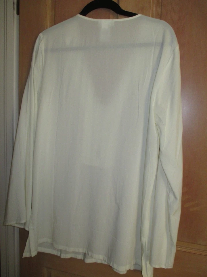 NEW✿ Michael Kors DRESS Sz L TUNIC SHIRT Swimsuit Bikini Coverup Ivory $113 RV - Image 3 of 3