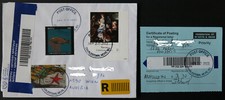 Nevis R-Brief mit Einlieferungschein / Registered Cover (2023)