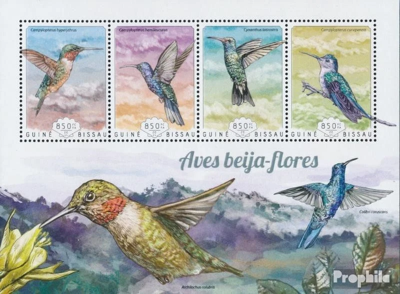Timbres Guinée-bissau 2014 Mi 7410-7413 Feuille miniature (complète. édition) ne - Photo 1/1