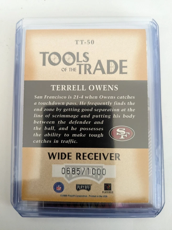 🏆 2000 Absolute Tools of the Trade /1000 TERRELL OWENS TT50 SAN FRANCISCO 49ERS - Image 2 of 2
