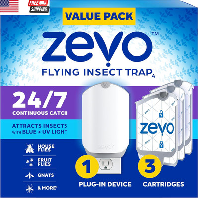 Flying Insect Trap for Indoors: Light Trap Captures Fruit Flies, Gnats and House