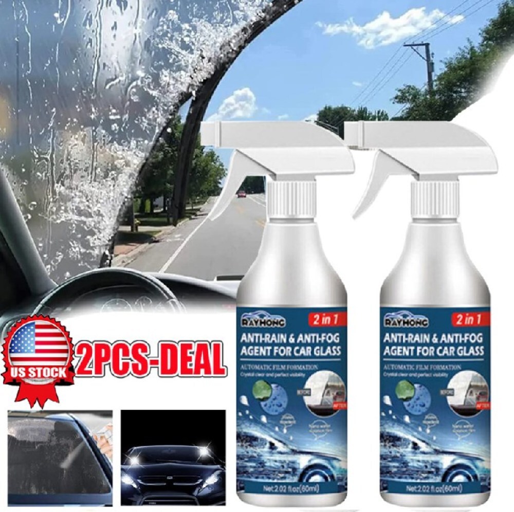 2x Defogger Coating Anti Fog for Car Glass Windows Goggles Rain