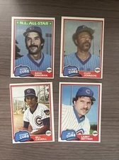 1981 Topps Baseball Card Lot Chicago Cubs Dave Kingman #450, Johnson 17 + More