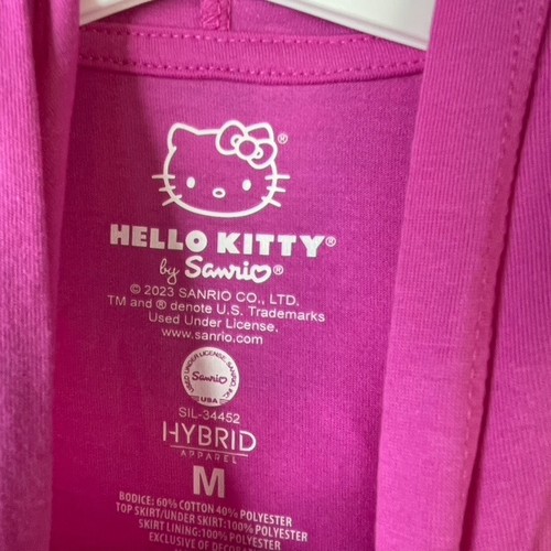 HELLO KITTY Girls Medium Ear Bow Pink Hood Dress By Sanrio Tulle - Picture 8 of 13