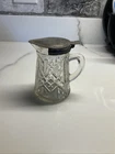 Antique Anchor Hocking Syrup Pitcher/Creamer 4.5"  With Lid