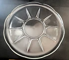 Vtg Clear Glass Scalloped Edge 11.5" Serving Cake Platter Anchor Hocking-No Mark