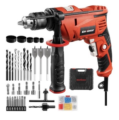 Enventor 900W Elektro Bohrhammer Set regelbar 13mm Bohrfutter Schlagbohrmaschine