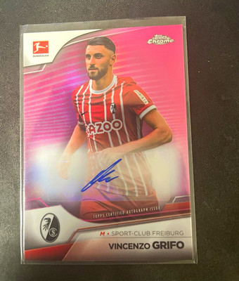 Topps Chrome Bundesliga 2022-23 Vincenzo Grifo SC Freiburg Auto BCA-VG 068/150