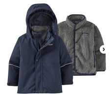 Patagonia Baby All Seasons 3-in-1 Jacket Fleece Navy 3-6M 61380 Outdoor New