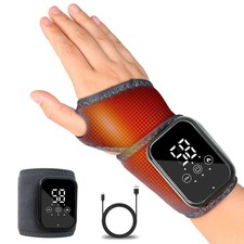 Cordless Hand Wrist Massager Pain Relief with 3 Heat Levels  3 Vibration Modes