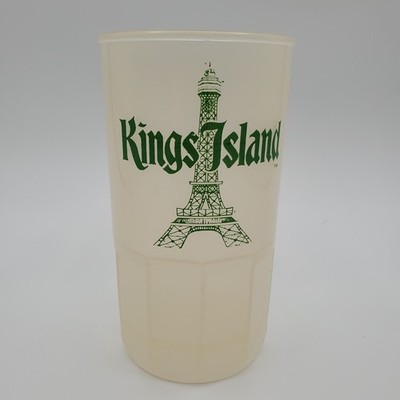 Vintage 70s Kings Island Amusement Park Plastic Mug Stein Eiffel Tower Souvenir