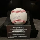 George Springer Autographed Original Major League Baseball Fanatics Authentic
