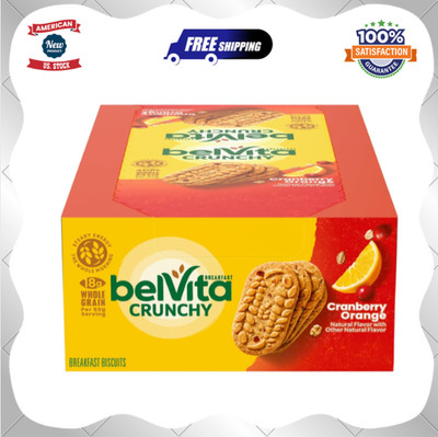 belVita Cranberry Orange Breakfast Biscuits, 8 Packs (4 Biscuits Per Pack)