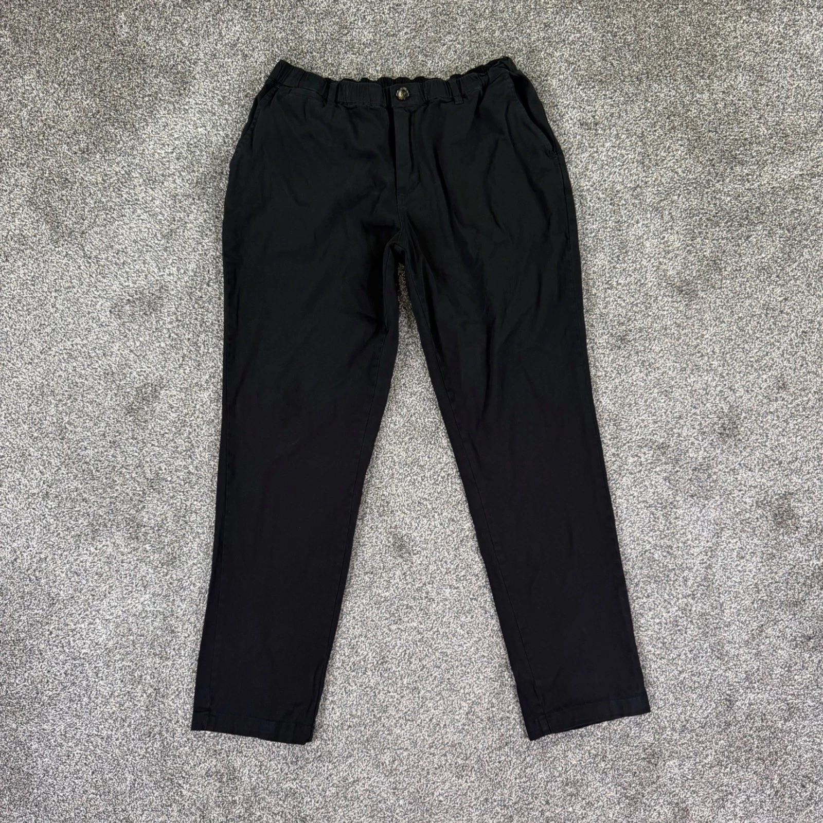 Cove USA Chino Pants Mens 34 Black Stretch Joggers Hiking Casual Work Gorpcore