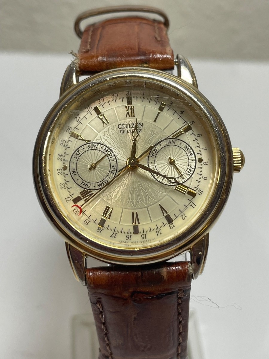 Vintage Citizen Mens Watch 6355 G31191 Gold-tone Day Date Month Vintage Citizen Mens Watch 6355 G31191 Gold-tone Day Date Month