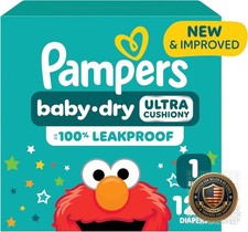 Disposable Baby Diapers Size 1 Newborn Absorbent Infant Pack 120 Count