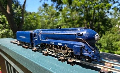 American Flyer S Gauge 350 Royal Blue 4-6-4 Steam Locomotive w/ Tender AC~ 1948