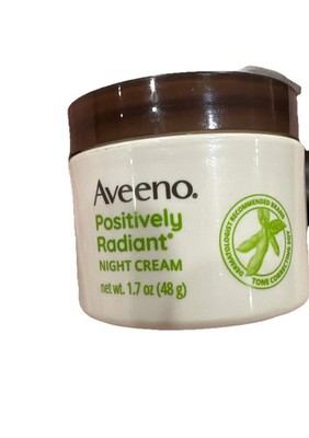 Aveeno Positively Radiant Intensive Night Cream 1.7 oz Total Soy Complex 