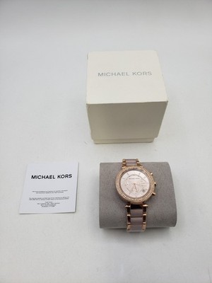 Michael Kors Parker MK5896 Blush Dial Rose Gold Tone Blush Acetate