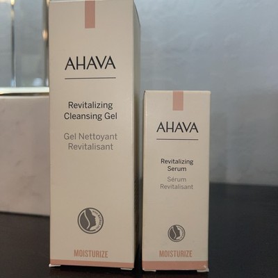 Ahava Revitalizing Serum Moisturize 1 fl oz/30. And cleansing Gel 100ml set of 2