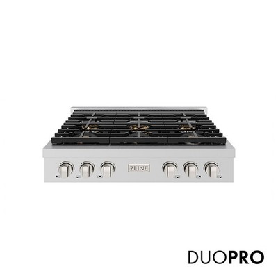 ZLINE 36'' Paramount Gas Rangetop 6 Burner DuoPro  Cooktop Stainless Steel PSRT36