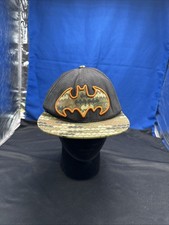 Batman Camo Hat Cap Camouflage Fitted M/L Medium-Large DC Comics Men's Black EUC