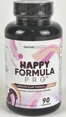 Happy Formula Pro Mood Support Supplement 2049mg 90 Capsules Happy Health