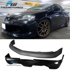 Fits 05-06 Acura RSX Coupe 2Dr Mugen Style Front & Rear Bumper Lip Spoiler PU