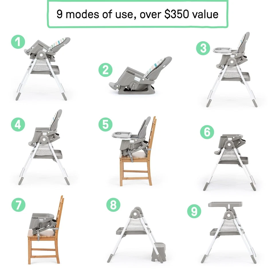 Posicionador adecuado Ingenuity Create Up silla alta bebé, 9 modos, cielos conmovedores Foto 2 de 4