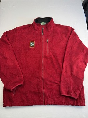 LL Bean Polartec Fleecejacke Herren XL rot 0 FJM3 Outdoor Full Zip warm