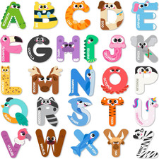 Magnetic Animal Alphabet Letters 26 Large Fridge Magnets ABC Learn for Kids Toys