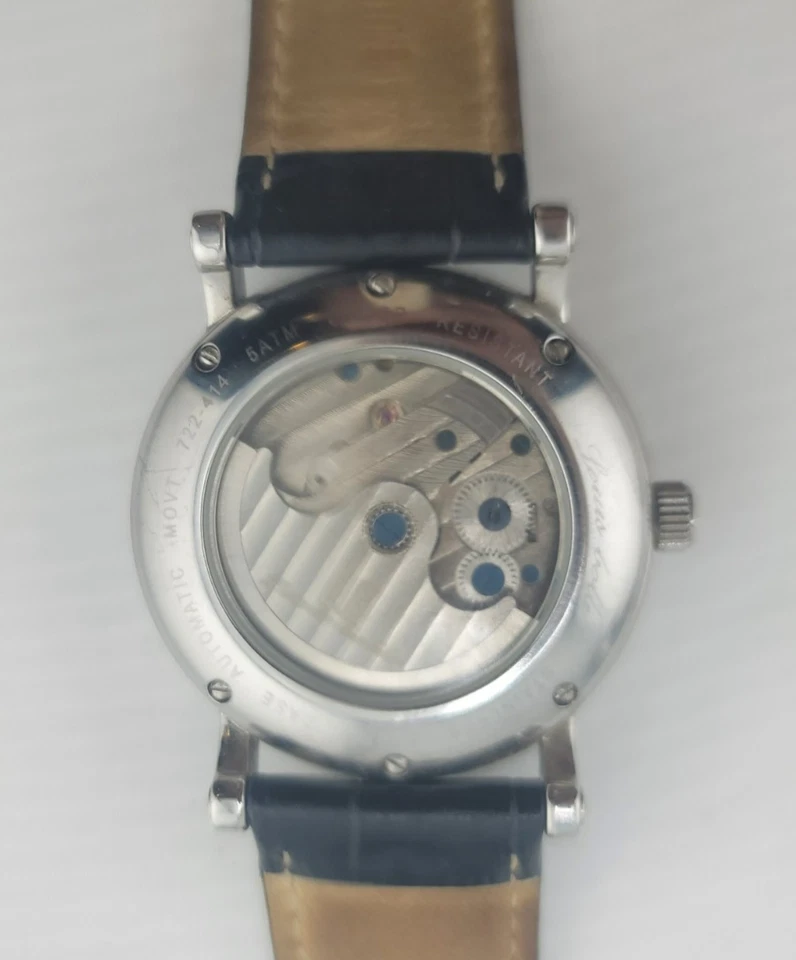 Louis Bolle Reloj Hombre Automático Día-Fecha con Correa Cuero Negro Foto 3 de 4