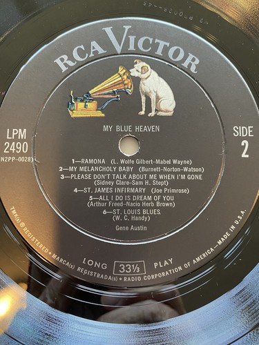 Gene Austin - My Blue Heaven - RCA Victor LPM-2490 - Excellent Condition - Picture 7 of 7