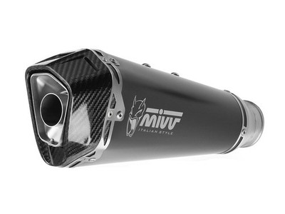 MIVV DELTA RACE SILENCER BLACK STEEL CARB FOR TRIUMPH STREET TRIPLE 765 R/RS/S 2