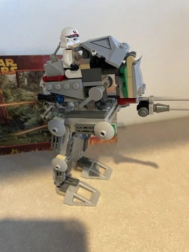 Lego Star Wars Set 7250 Clone Scout Walker Complete W Manual, Figure & Weapon