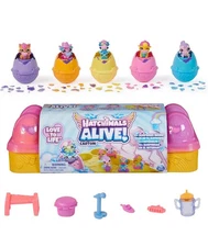 Hatchimals Alive Carton Playset with 10 Surprises, 5 Self Hatching Eggs