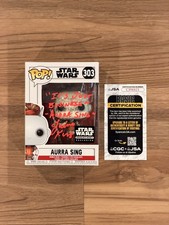 JSA COA Jaime King signed Aurra Sing Funko Pop Star Wars the Clone Wars Red
