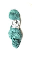 PLUCKY KNITTER "CREW" Line - DK Wt. great Blue-Green color - "BAUBLES"  300 yds