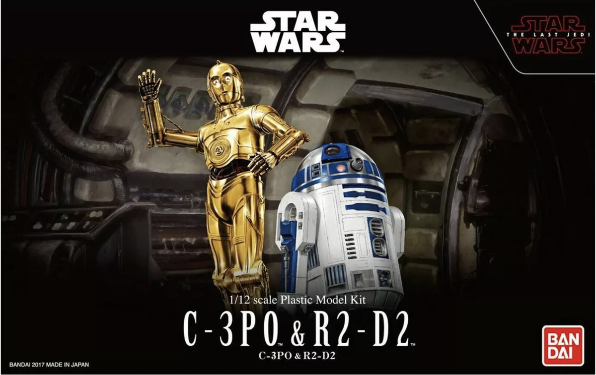 Bandai 2393011 Star Wars C-3PO & R2-D2 1/12 Scale Plastic Model