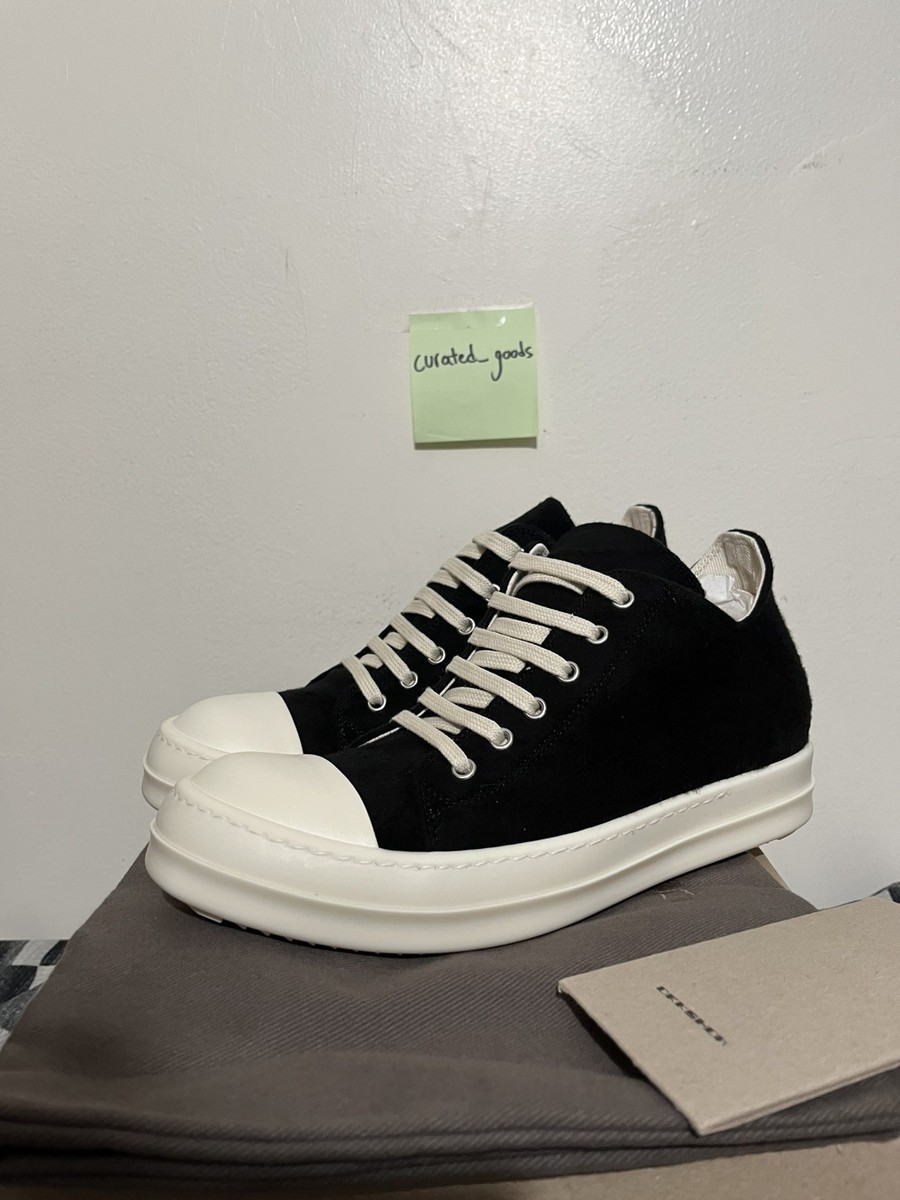 Rick Owens Drkshdw Ramones Low Cotton Black Women's Size EU40/US10