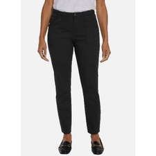 Banana Republic Womens High Rise Twill Pant Black Straight Leg Trousers 10 NEW