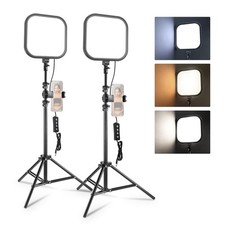 Neewer Basics 10.8-Inch Video Light, Set Of 2, 15W Bi-Color Led Panel Lighting 