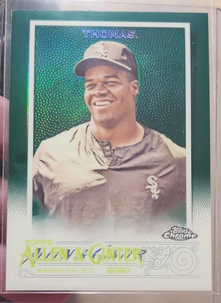 2020 Topps Allen & Ginter Chrome - HOF Frank Thomas #96 Green Refractor /99